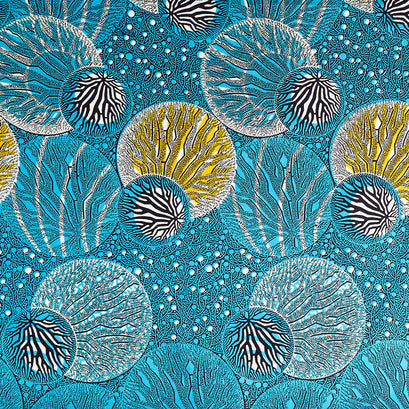 Uniwax - Prints from the Ivory Coast Wax Print Blue Yardage