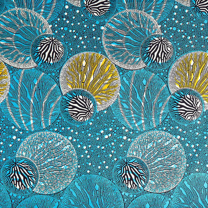 Uniwax - Prints from the Ivory Coast Wax Print Blue Yardage