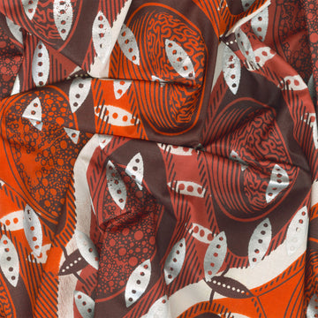 Uniwax - Prints from the Ivory Coast Wax Print Candy Cane Metallic Yardage