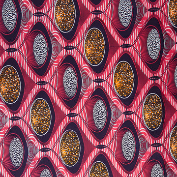 Uniwax - Prints from the Ivory Coast Wax Print Pink Yardage