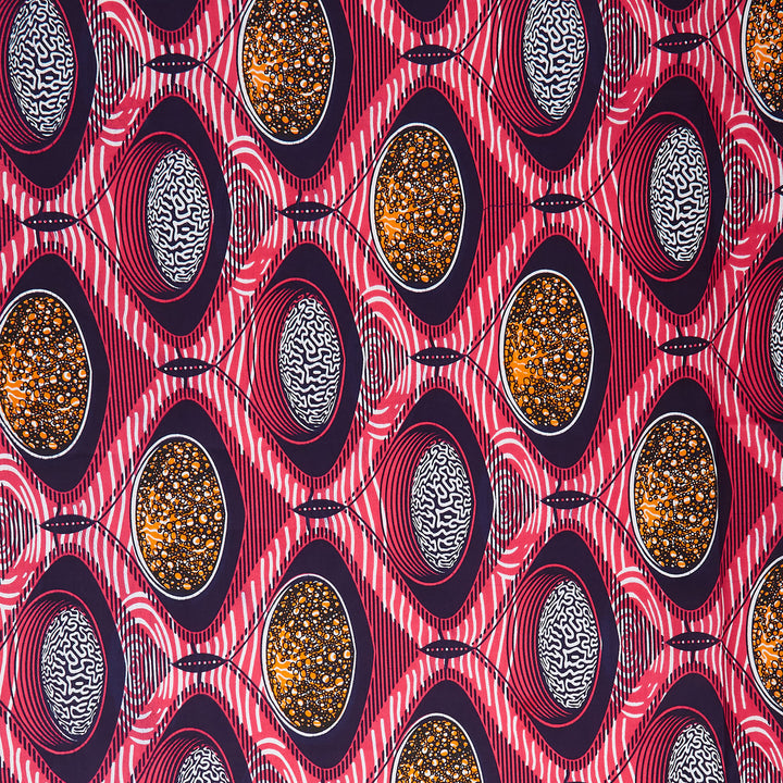 Uniwax - Prints from the Ivory Coast Wax Print Pink Yardage