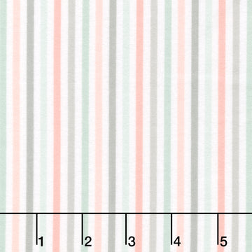 Cozy Cotton Flannels - Stripes Peony Yardage