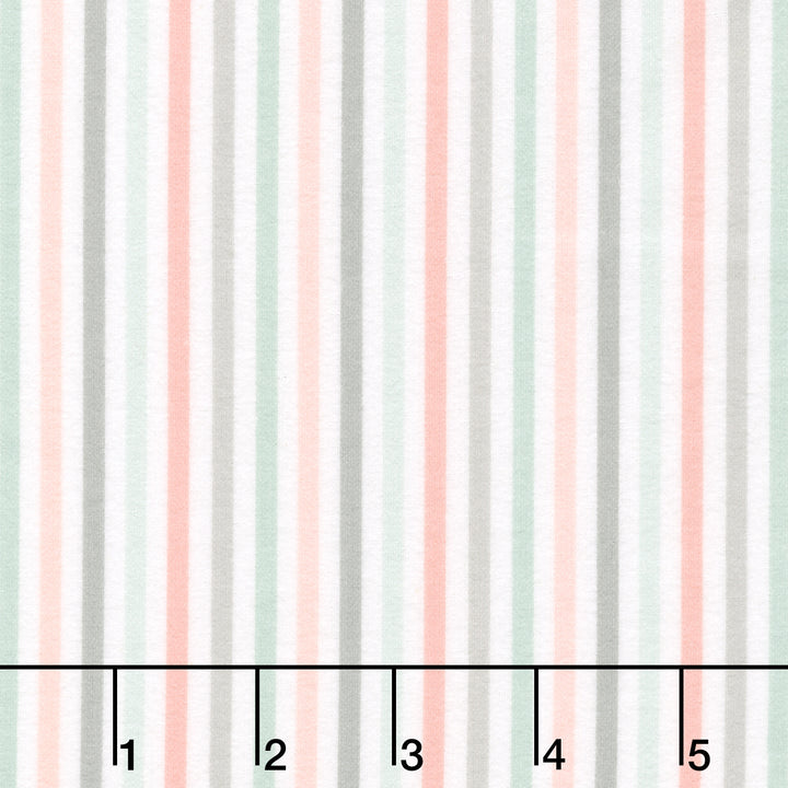 Cozy Cotton Flannels - Stripes Peony Yardage