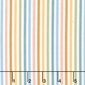 Cozy Cotton Flannels - Stripes Rainbow Yardage