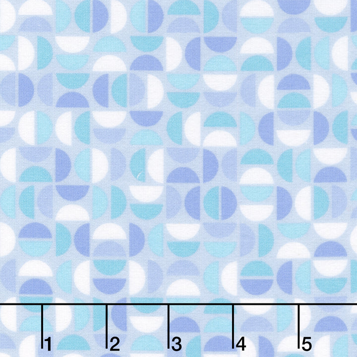 Cozy Cotton Flannels - Geometric Periwinkle Yardage
