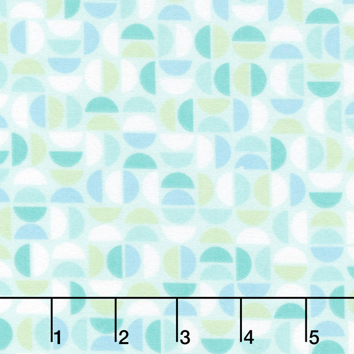 Cozy Cotton Flannels - Geometric Sea Glass Yardage
