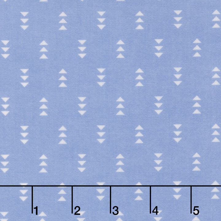 Cozy Cotton Flannels - Triangles Periwinkle Yardage