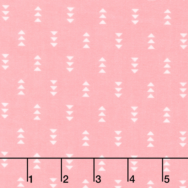 Cozy Cotton Flannels - Triangles Azalea Yardage