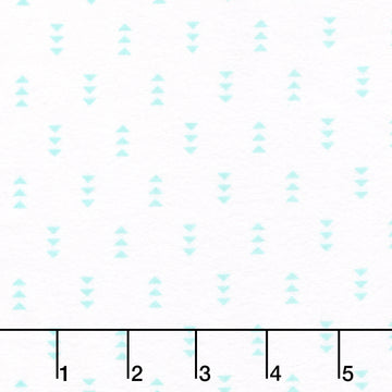 Cozy Cotton Flannels - Triangles Sea Mist Yardage