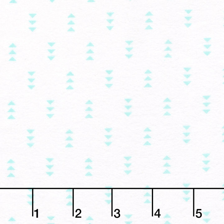 Cozy Cotton Flannels - Triangles Sea Mist Yardage