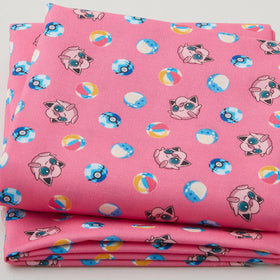 Sunny Days Pokemon - Jigglypuff Pink 2 Yard Cut