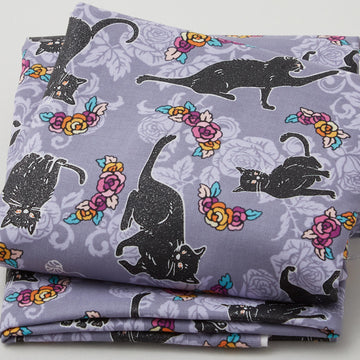 Totally Twilight - Cats Shadow Metallic 2 Yard Cut