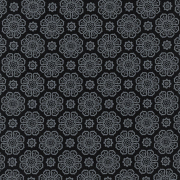 Blackout - Flowers Black 2 Yard Cut