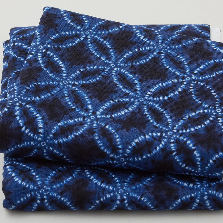 Shibori Blues - Geometric Navy 2 Yard Cut