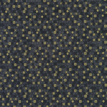 Traditional Trimmings - Tiny Snowflakes Black 2 Yard Cut