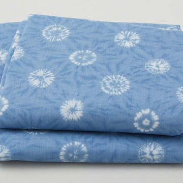 Shibori Blues - Sunbursts Blue 2 Yard Cut