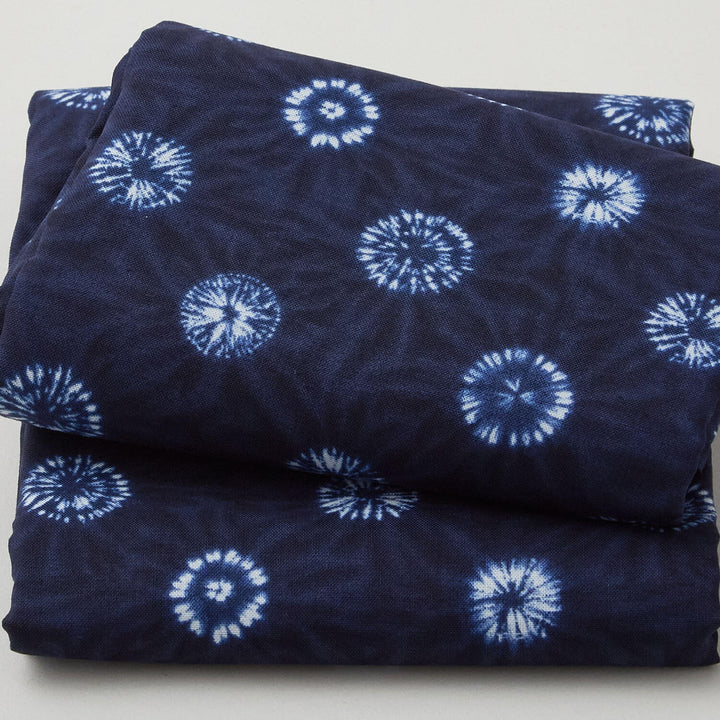 Shibori Blues - Circles Navy 2 Yard Cut