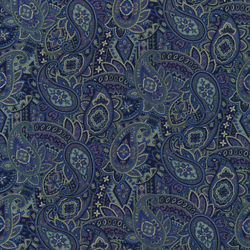Vintage Petals & Paisleys - Intricate Paisley Multi 2 Yard Cut