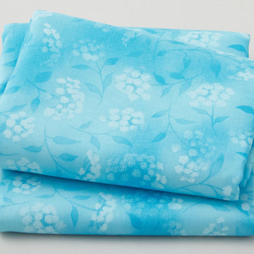 Fusions - Flowers Cyan 2 Yard Cut