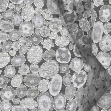 Gustav Klimt - Circles Rocks Pewter Metallic 2 Yard Cut