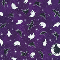 Lights Out - Ghosts and Crows Midnight Purple 2 Yard Cut