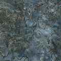 Nature Walk Batik - Rambling Leaves Steel 2 Yard Cut
