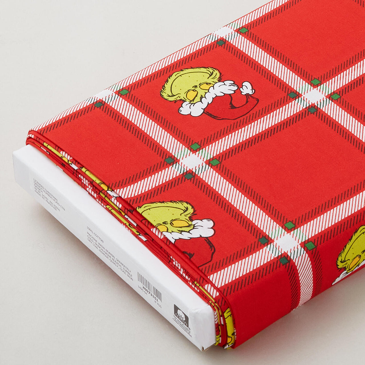 How the Grinch Stole Christmas - Grinch Plaid Red 8 Yard Bolt
