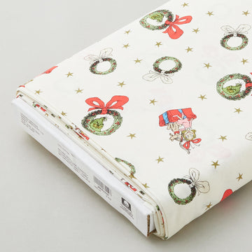 How the Grinch Stole Christmas - Tossed Whos and Wreaths Celebration 8 Yard Bolt