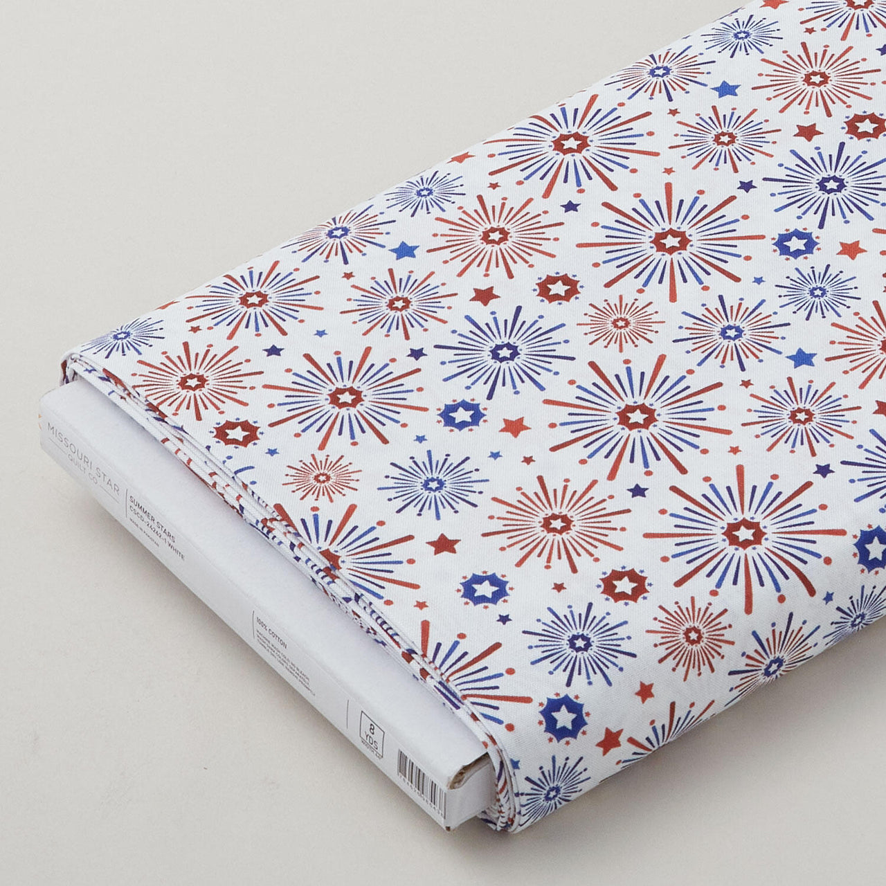 Summer Stars - Fireworks White 8 Yard Bolt