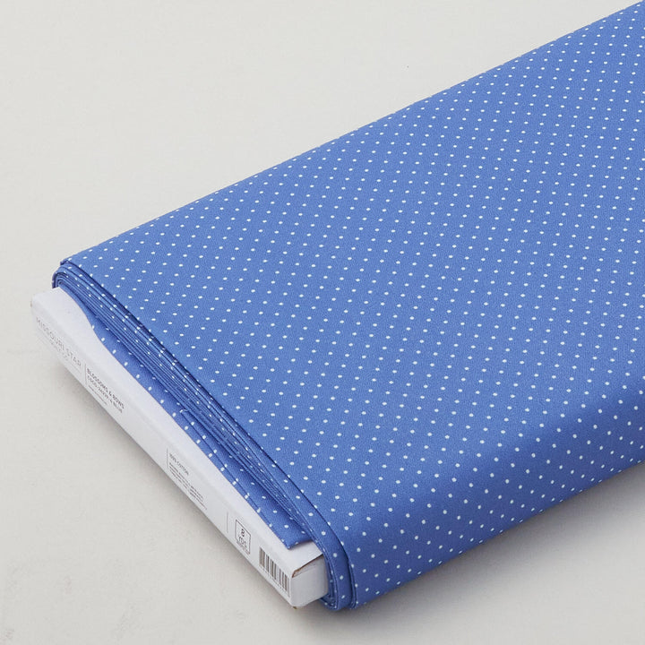 Blossoms & Bows - Pindots Blue 8 Yard Bolt
