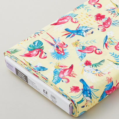 Lush Tropics - Beautiful Birds Yellow 8 Yard Bolt
