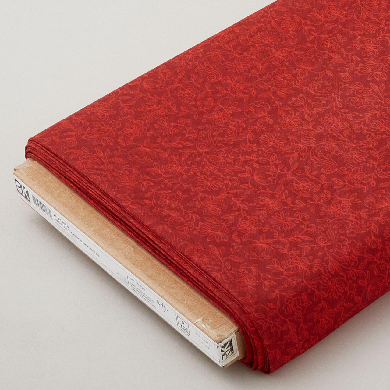 Ruby Fern - Crimson Flowers 8 Yard Bolt