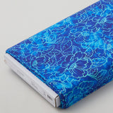 Jeweled Blossoms - Cobalt Floral Linework 8 Yard Bolt