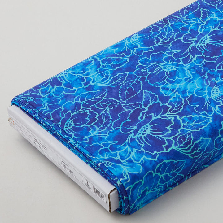 Jeweled Blossoms - Cobalt Floral Linework 8 Yard Bolt