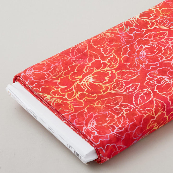 Jeweled Blossoms - Ruby Floral Linework 8 Yard Bolt