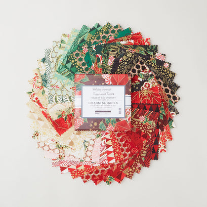 Holiday Flourish Peppermint Twist Holiday Colorstory Metallic Charm Pack