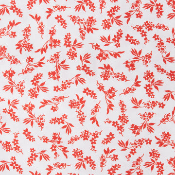 Crimson Posies Favorites - White Tossed Floral Sprigs 2 Yard Cut