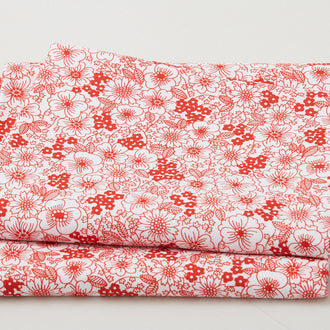 Crimson Posies Favorites - White Packed Florals 2 Yard Cut