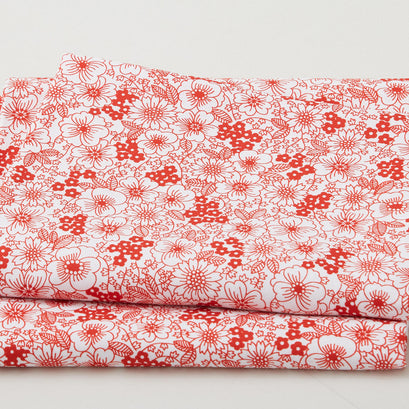 Crimson Posies Favorites - White Packed Florals 2 Yard Cut
