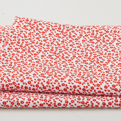 Crimson Posies Favorites - White Small Florals 2 Yard Cut