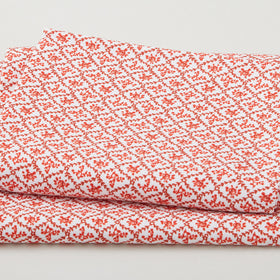 Crimson Posies Favorites - White Floral Ogee 2 Yard Cut