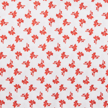 Crimson Posies Favorites - White Tossed Single Flower 2 Yard Cut