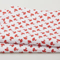 Crimson Posies Favorites - White Tossed Single Flower 2 Yard Cut