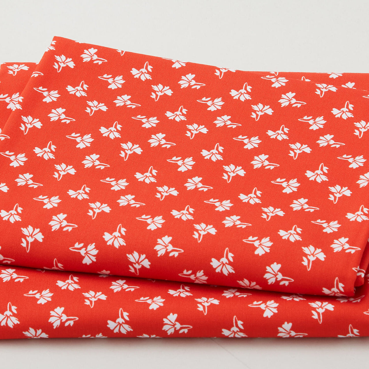 Crimson Posies Favorites - Red Tossed Single Flower 2 Yard Cut