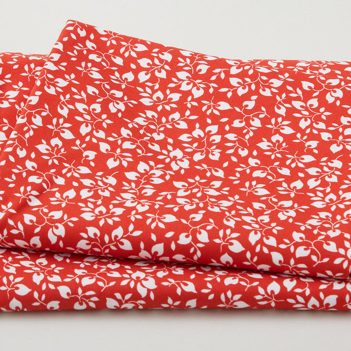 Crimson Posies Favorites - Garnet Packed Leaves 2 Yard Cut