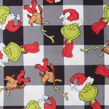 How the Grinch Stole Christmas - Grinch & Max Plaid - 2 Yard Cut