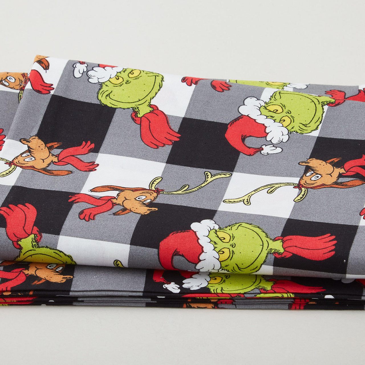 How the Grinch Stole Christmas - Grinch & Max Plaid - 2 Yard Cut