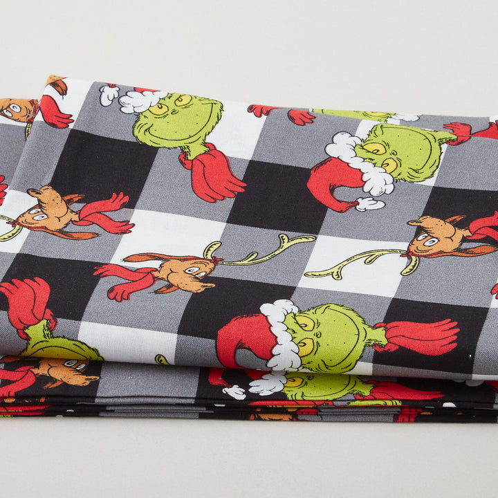 How the Grinch Stole Christmas - Grinch & Max Plaid - 2 Yard Cut
