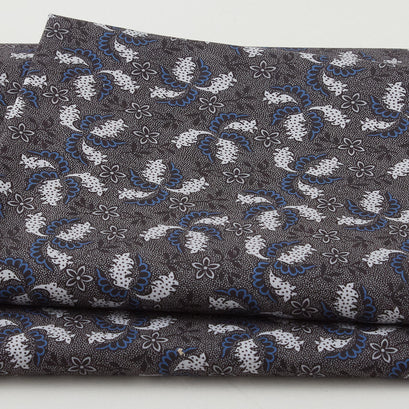Meyer House Favorites - Charcoal Paisley Flower 2 Yard Cut