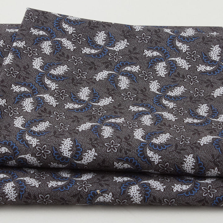 Meyer House Favorites - Charcoal Paisley Flower 2 Yard Cut